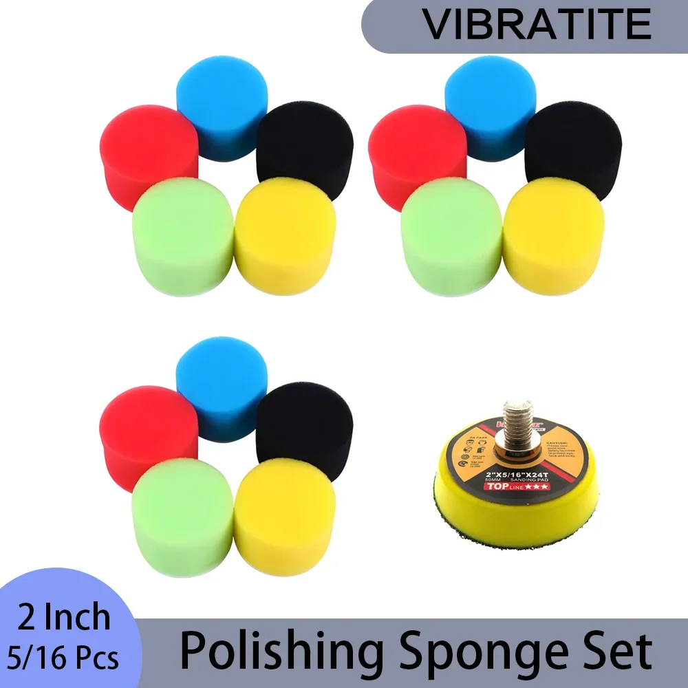 Polish Pad Set Buffer - Lot de 5/16 éponges de polissage